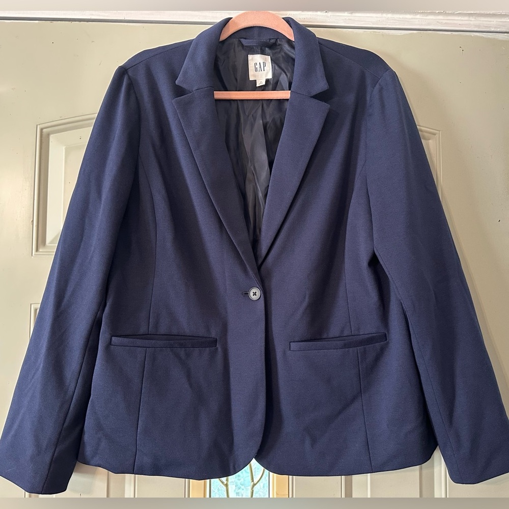 GAP Navy One-Button Blazer Women’s Size 14